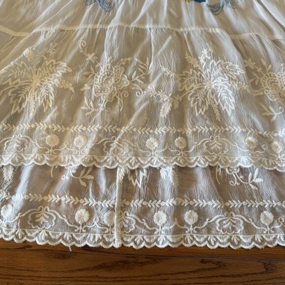 New Johnny Was Cherie Tunic Womens XXL 2X Sheer Floral Bohemian Boho Hippie Chic - Picture 11 of 16